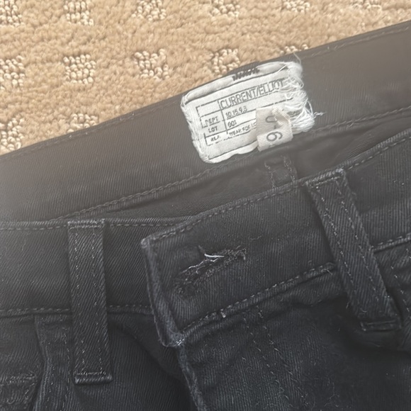 Current/Elliot high waisted stiletto jean in jet black - Picture 2 of 3